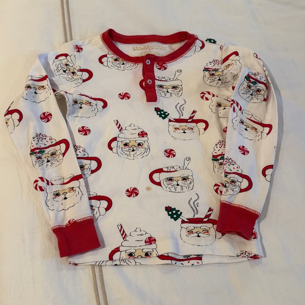 The Beaufort Bonnet Company Holiday Mug Christmas Santa Top Long Sleeve Pajama